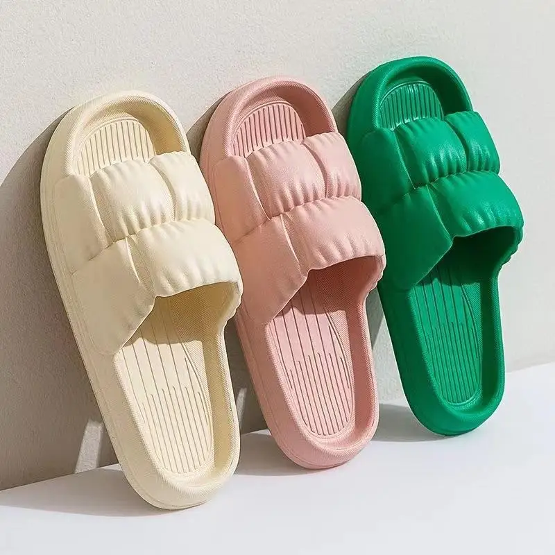 Womens Man Couple Soft Bath Sole Cloud Slippers Thickened Platform Indoor Outdoor Beaches Sandals Summer EVA Non Slip Flip Flops image 2