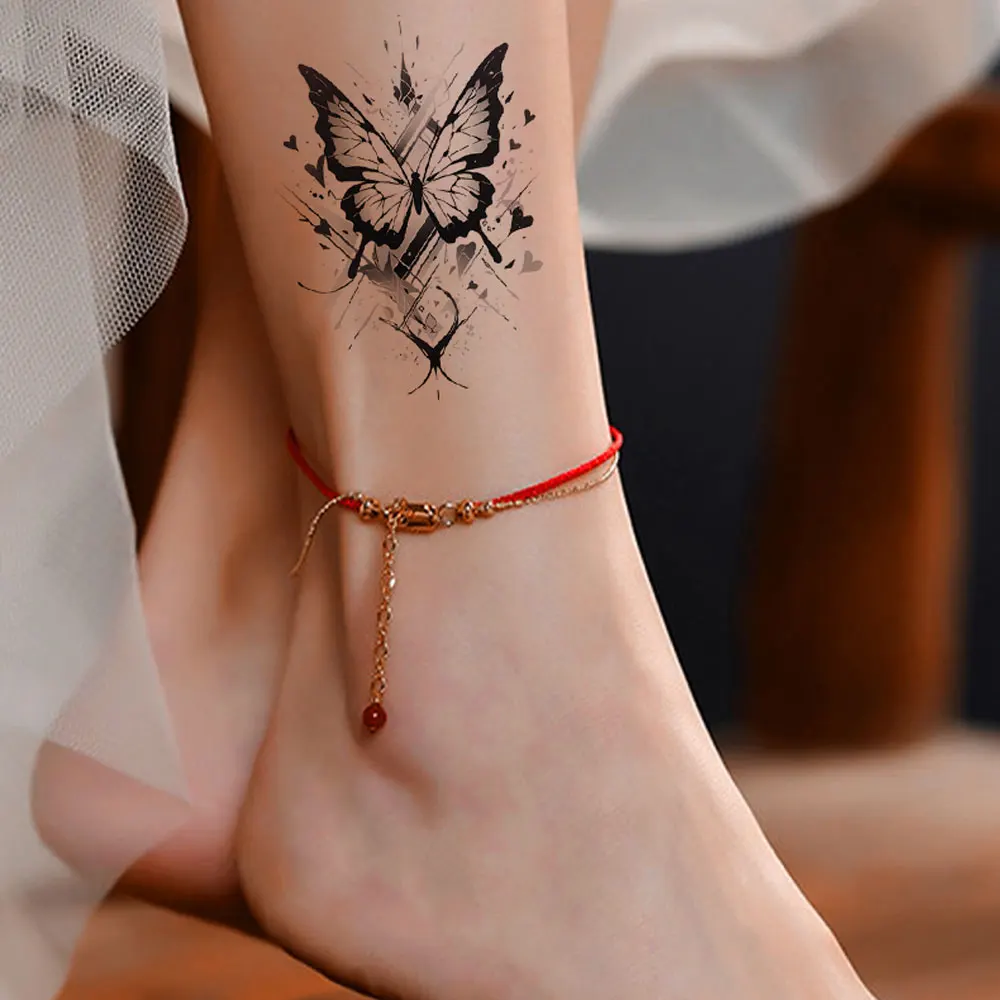 10 Sheets Butterfly Pattern Temporary Tattoos For Women Men Waterproof Flower Fake Tattoo Stickers for Hand