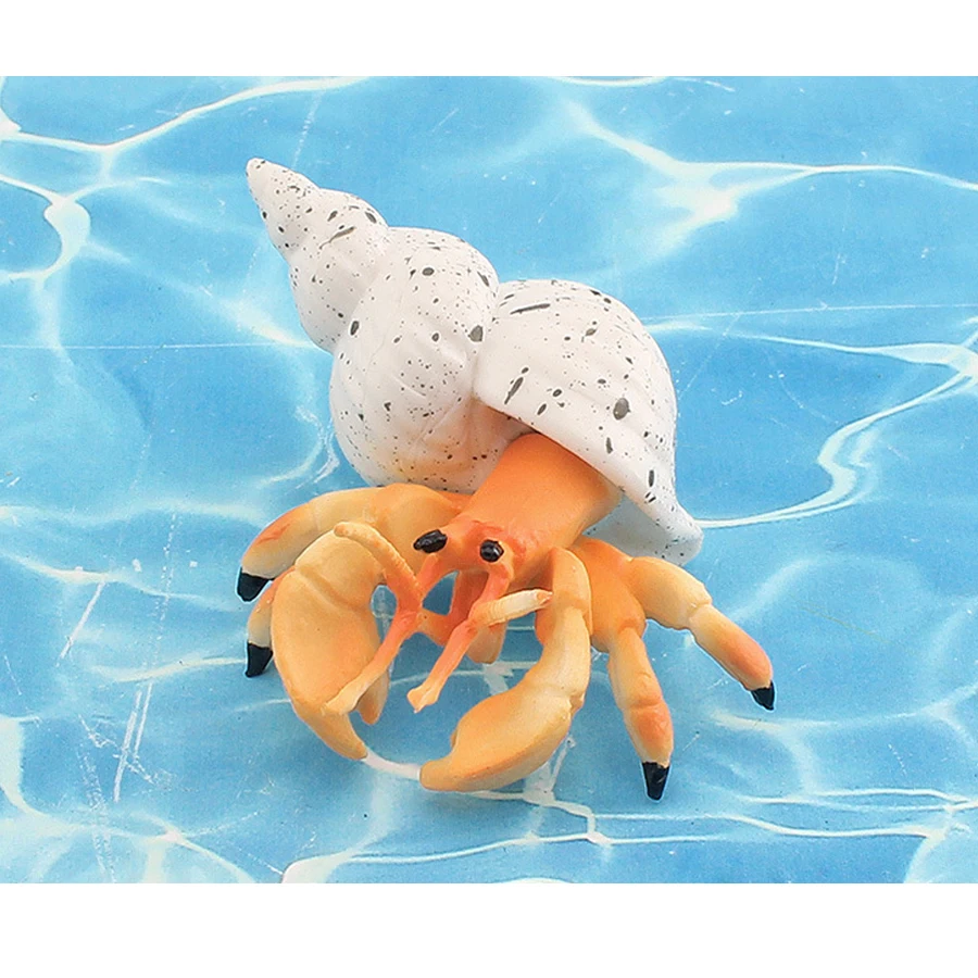 Realistic Hermit Crab Figurine Durable PVC Sea Creature Animal Model Figures Educational Toy for Kids Toddlers Boys Girls view 6