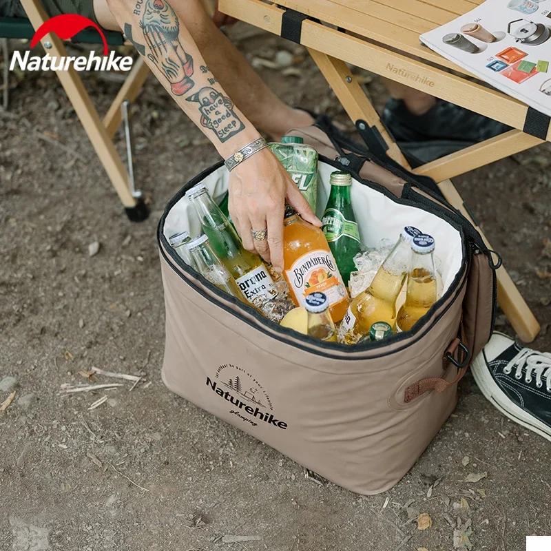 Naturehike-Paquete de caja enfriadora de hielo para pícnic al aire libre, Camping, viaje, fiesta, bebidas, cerveza, aislamiento frío, almacenamiento de alimentos, bolsa impermeable