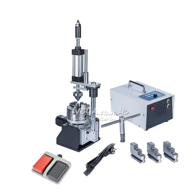 Laser Welding Circumferential Seam Welding Fixture/Rotary Table with Centering Pin 125/100mm Chuck with Control Box Welder Tool