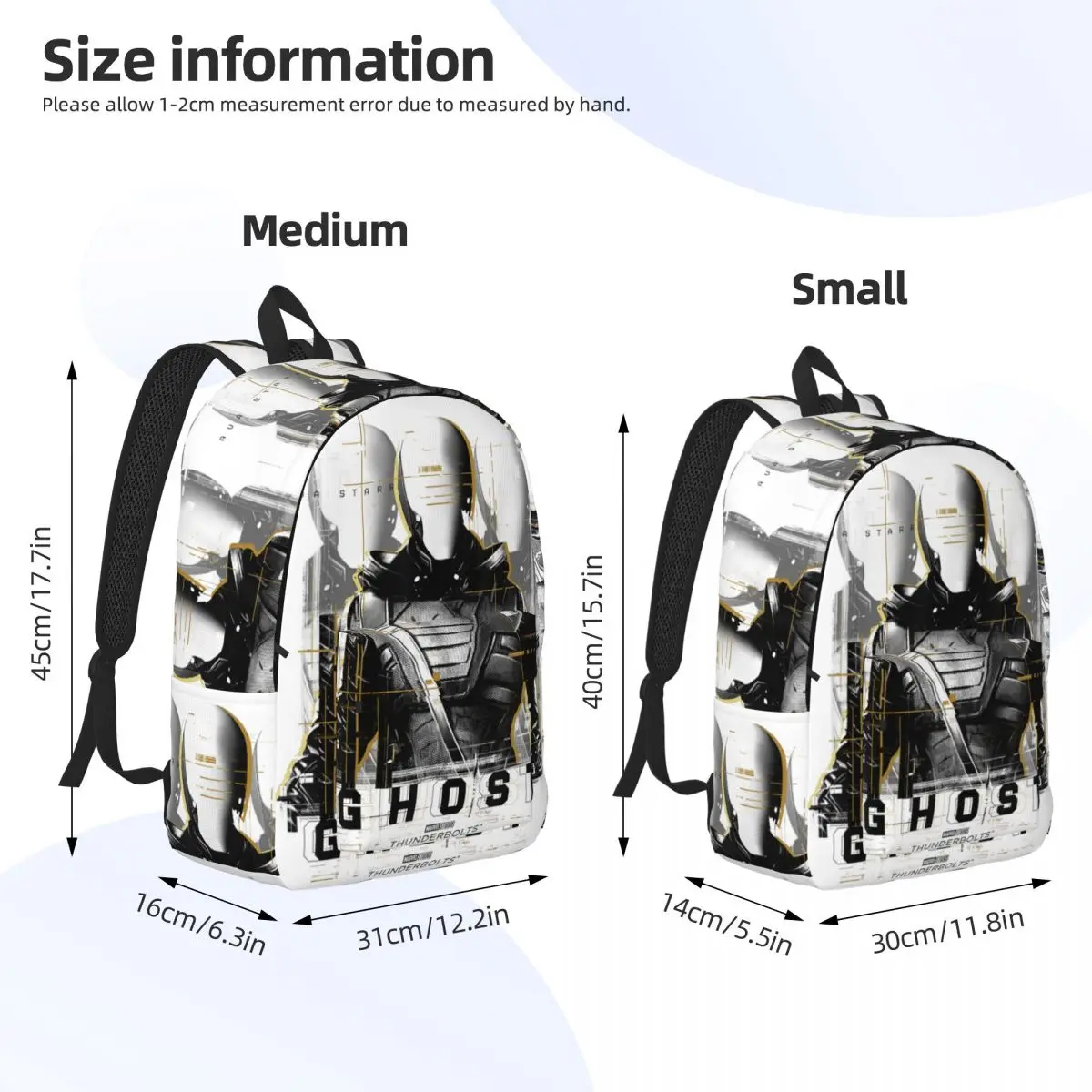 Zaino Thunderbolts Ava Starr Ghost Showcase per uomo donna moda scuola affari zainetto borsa a tracolla per computer portatile regalo