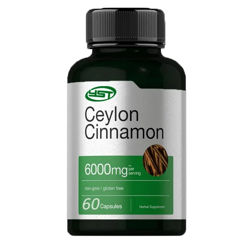 Ceylon Cinnamon Capsules | 6000 Mg  Non GMO and Gluten Free Supplements 60 Capsules