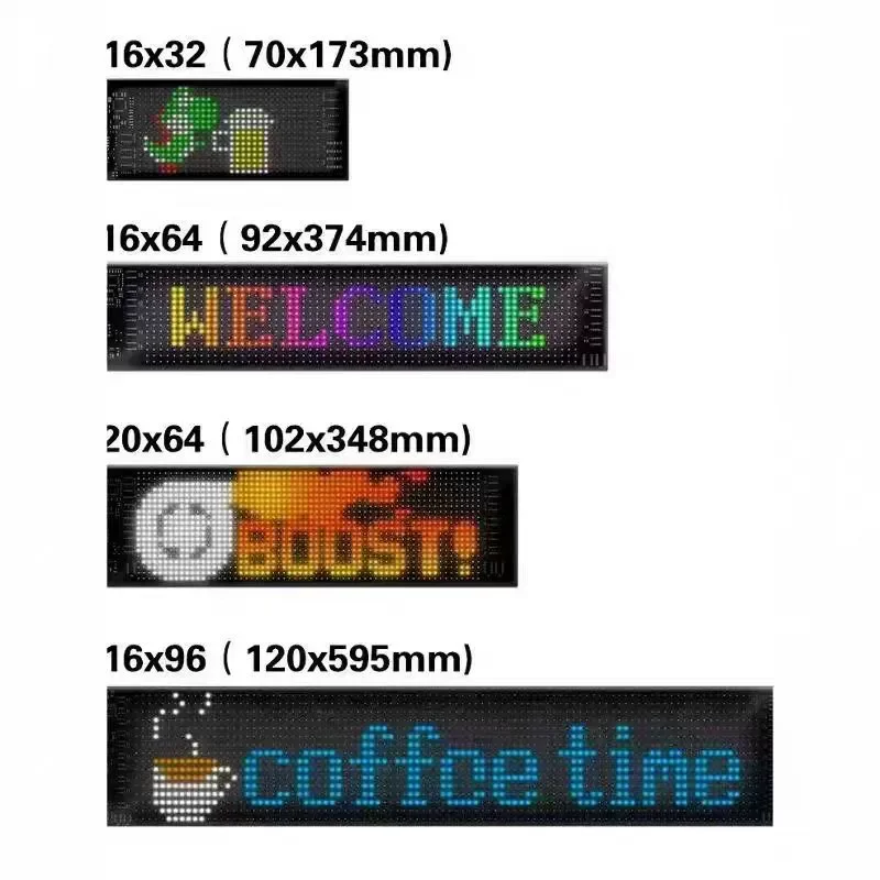 Led Decoration Light Car Mood Light Usb Advertising Soft Screen Lamp App Bluetooth Smart Screen Full-Color Display Screen