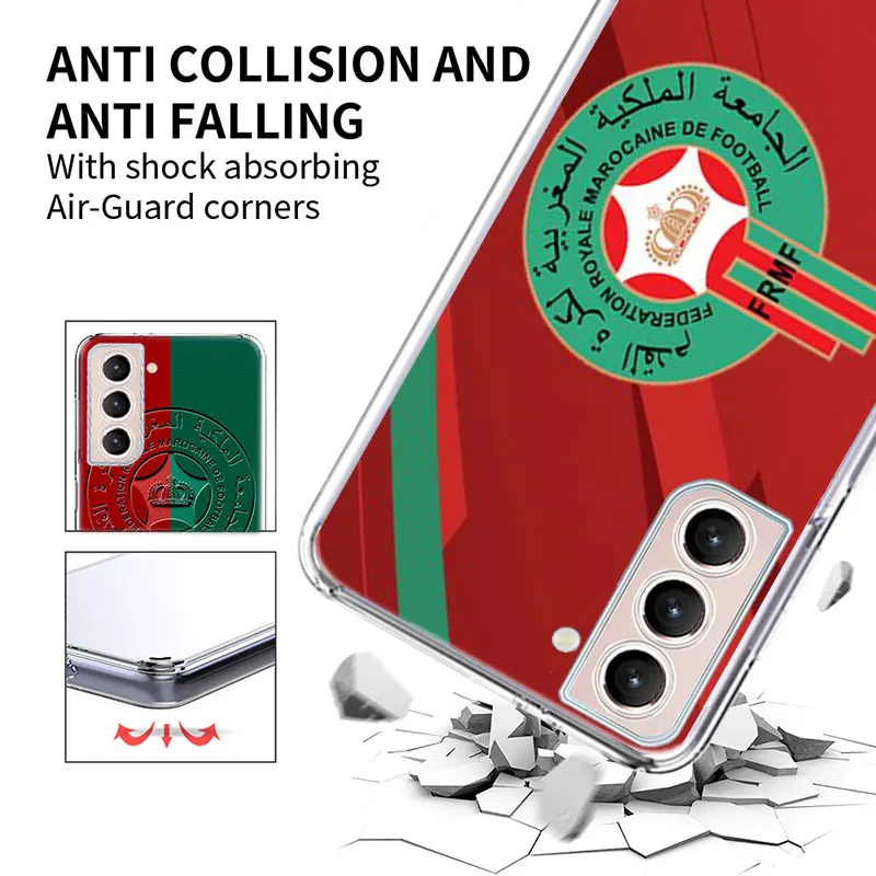 Morocco Flag Phone Case For Galaxy A14 A24 A34 A54 Samsung A02S A12 A22 A32 A42 A52 A72 A13 A33 A53 5G A03 A03S A23 A73 A20S Cov