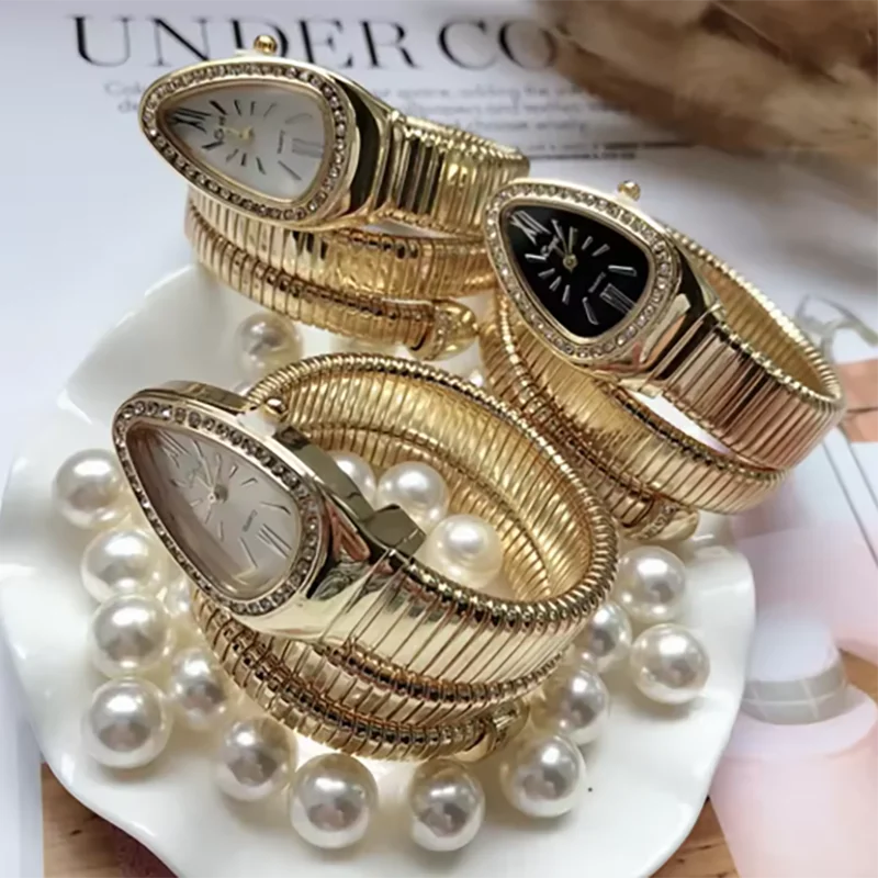 عالية الجودة الفاخرة المرأة كوارتز ساعة سوار الفولاذ المقاوم للصدأ الذهب السيدات الساعات ساعة أزياء السيدات ساعة اليد فقط