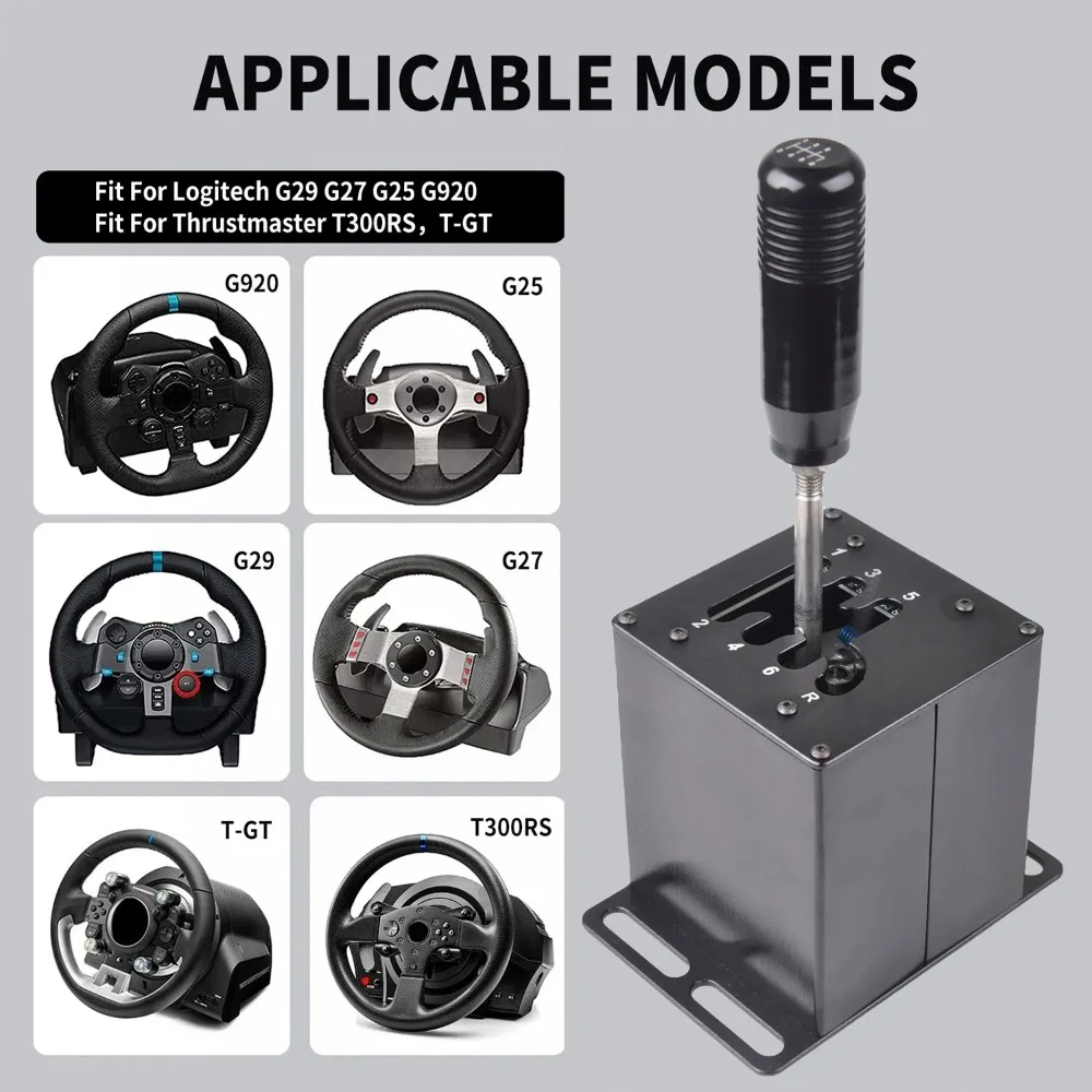 

PC USB H Gear Shifter For Logitech G27 G29 G25 G920 For Thrustmaster T300RS/GT Shift Knob ETS2 Simracing Racing Game Straight