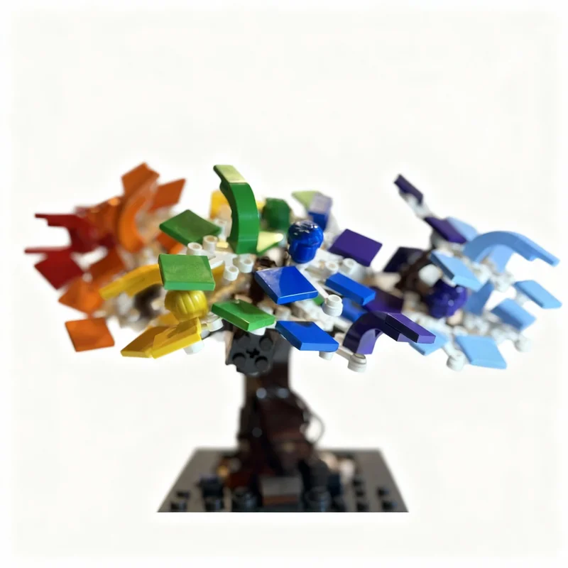719pcs MOC Everyone Is Bonsai Awesome Icons Model Building Blocks Christmas Gift Construction Toy Education Idea Birthday Craft - view 4