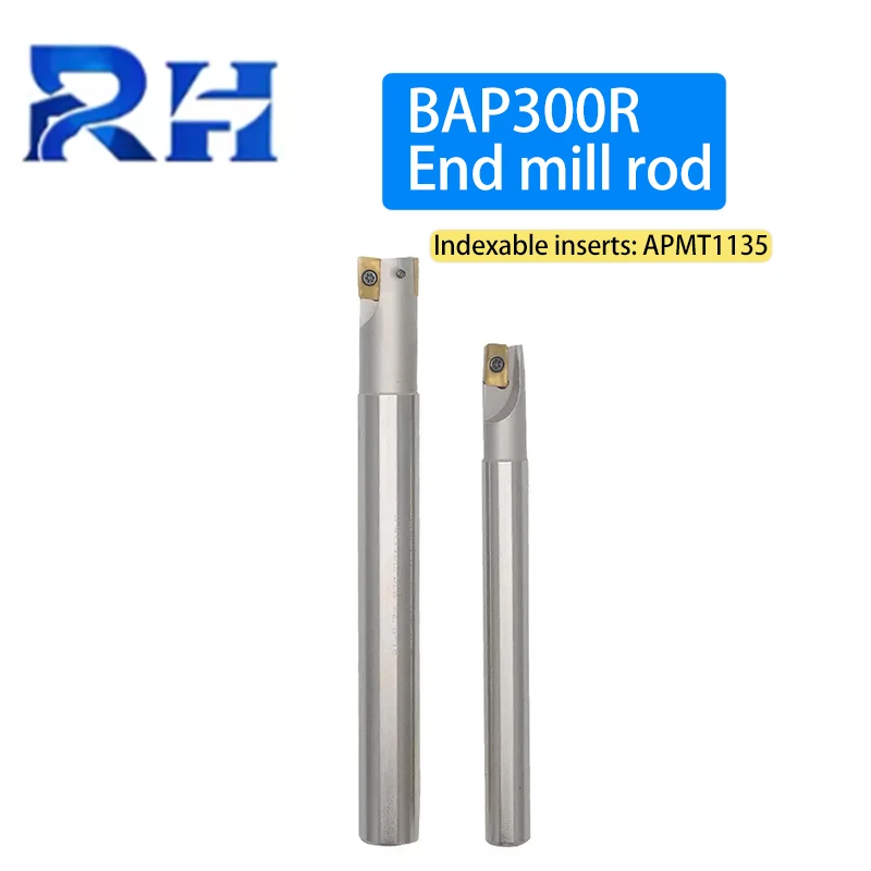 

BAP300R Торцевая фреза Прямоугольный открытый грубый стержень фрезы 10 шт. Лезвие APMT1135 Фреза Расточная оправка с ЧПУ Обработка