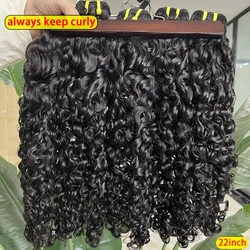 Burmese Curly Human Hair Bundles Vietnamese 100% Unprocessed Raw Virgin Hair Extensions Weave #1B Natural Black Color 1/2/3/4PCS