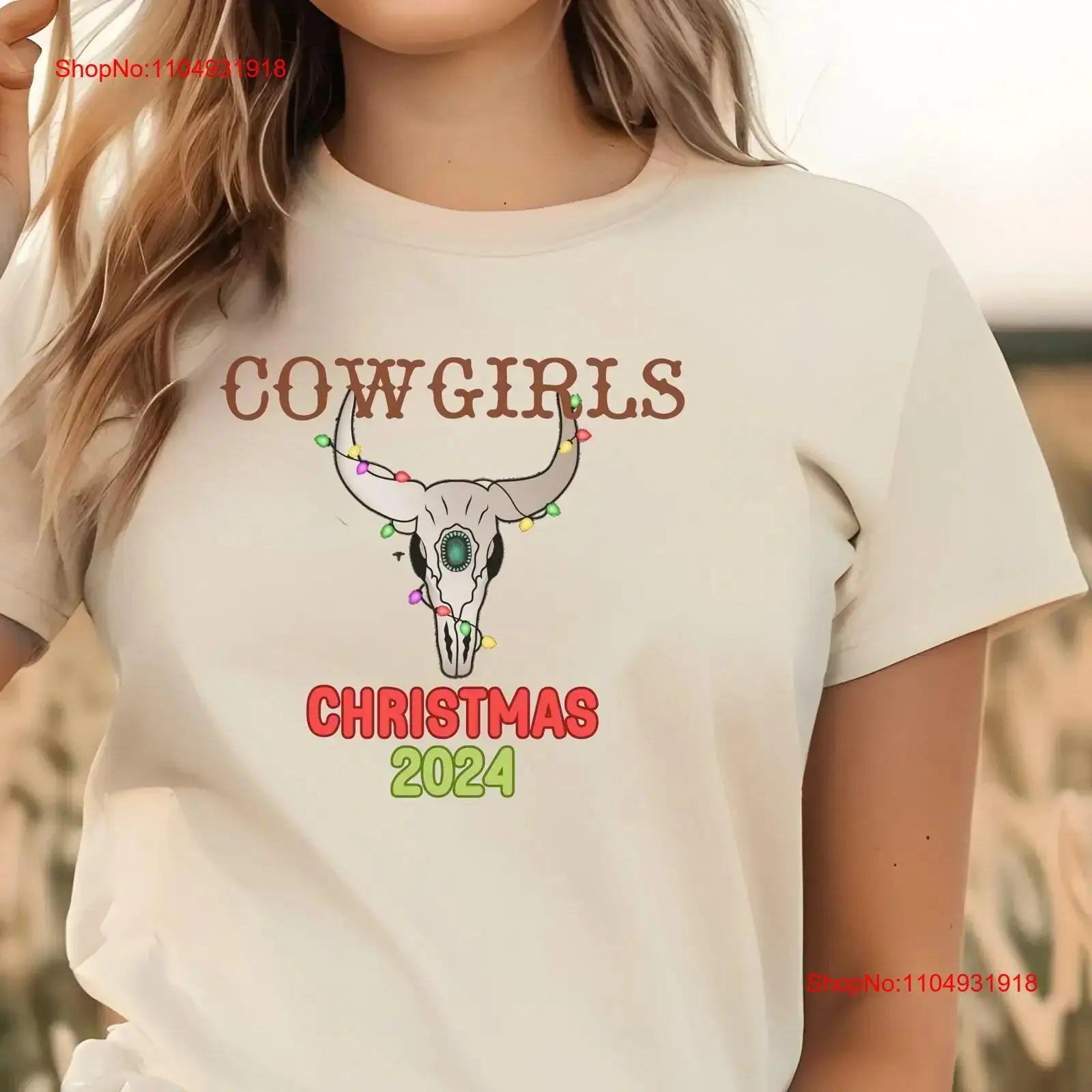 

Футболка в стиле пастушки на западной тематике, идеально подходящая для нового Рождества, 2024, винтажная стираная уличная одежда для девочек в стиле кантри, мягкая натянутая