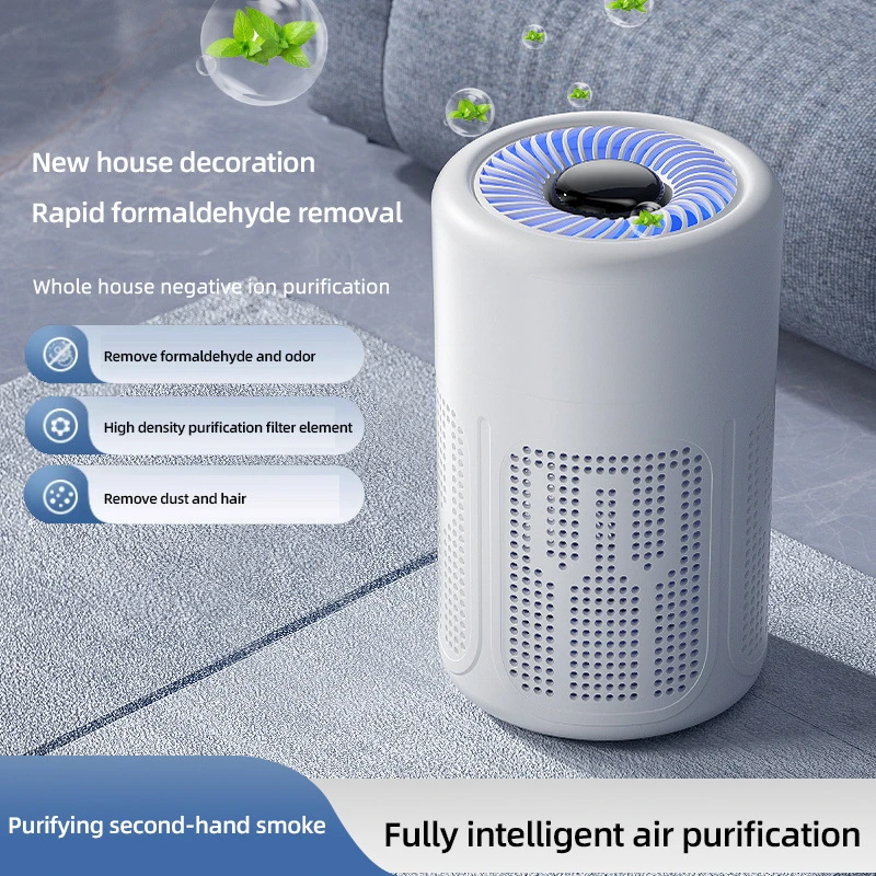 Mini Desktop Air Purifier HEPA Negative Ion USB Portable Air Cleaner Remove Formaldehyde Odor Smoke Dust for Home Office Car view 5