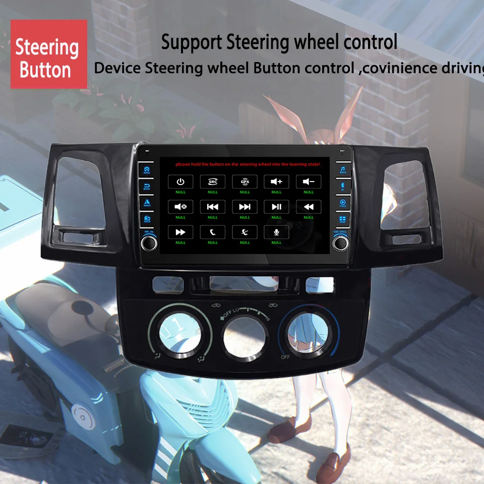 8G + 128G 8Core أندرويد 14 راديو السيارة الصوت الوسائط المتعددة مشغل ديفيدي HU لتويوتا فورتشنر هايلكس 2005 - 2014 ستيريو تلقائي Carplay RDS