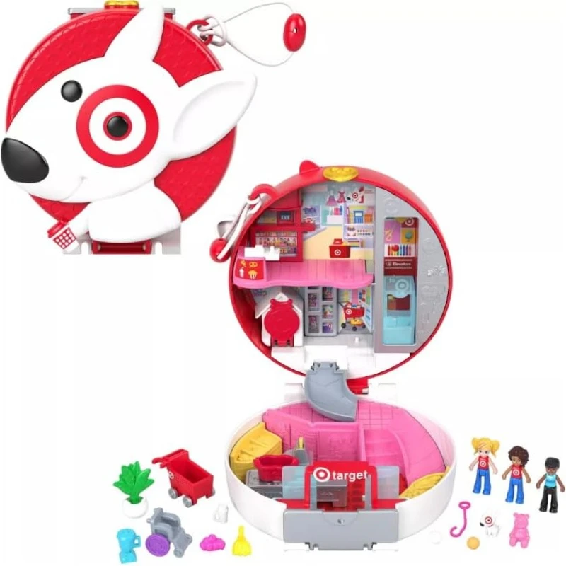 New Surprise Doll POLLY POCKET Target Bullseye Adventure Exclusive Playset Toys A Holiday Gift for Children