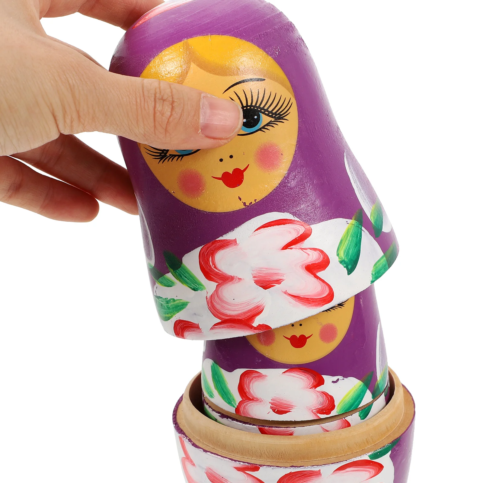 7 Layer Matryoshka Kids Toys Ornament Making Dolls for House Stack Handmade Nesting Russian Wood Carving Kit Children