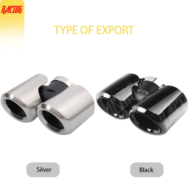 Exhaust Cars Accesstories Black Stainless Steel Car Muffler System Universal Suitable Rear Tip Pipes For Land Rover Defender