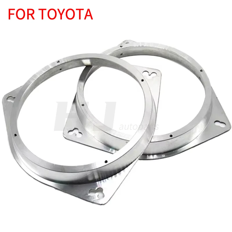 2pcs 6.5 Inch Car Speaker Pad Aluminium Washer Adapter Bracket Mount Plates Sub Woofer Audio Pad Ring Special for Toyota Nissan