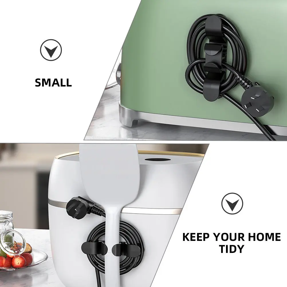 3Pcs Wire Organizer Cable Holder Adhesive Cord Winder Kitchen Appliance Cord Keeper Sticky Appliance Cable Organizer Holder