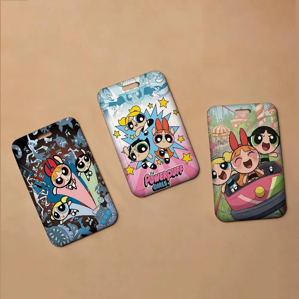 

Держатель для карт P-Powerpuff Anime G-Girls, держатель для удостоверений личности сотрудников компании, держатель для рабочих карт, деловые принадлежности