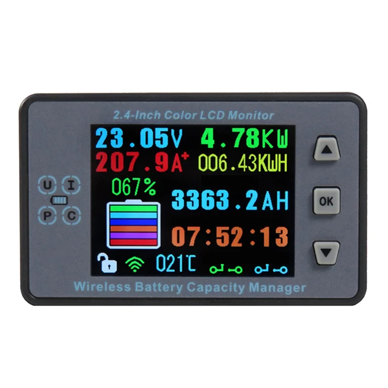 VAC8810F 2.4 Inch Wireless Voltage Meter+Measurement Box+Case Coulometer Capacity Power Detector 120V 100A Monitor