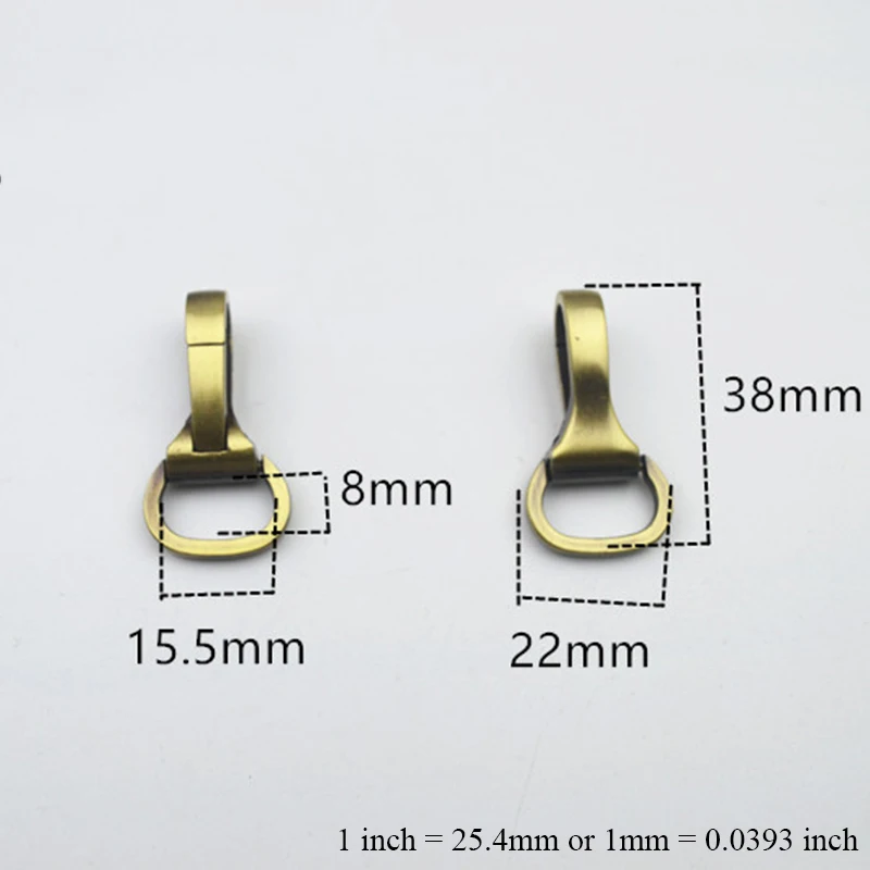 Portachiavi con chiusura a moschettone in metallo Clip a scatto per cancello a molla borsa con fibbia a gancio parti della borsa Hardware accessori