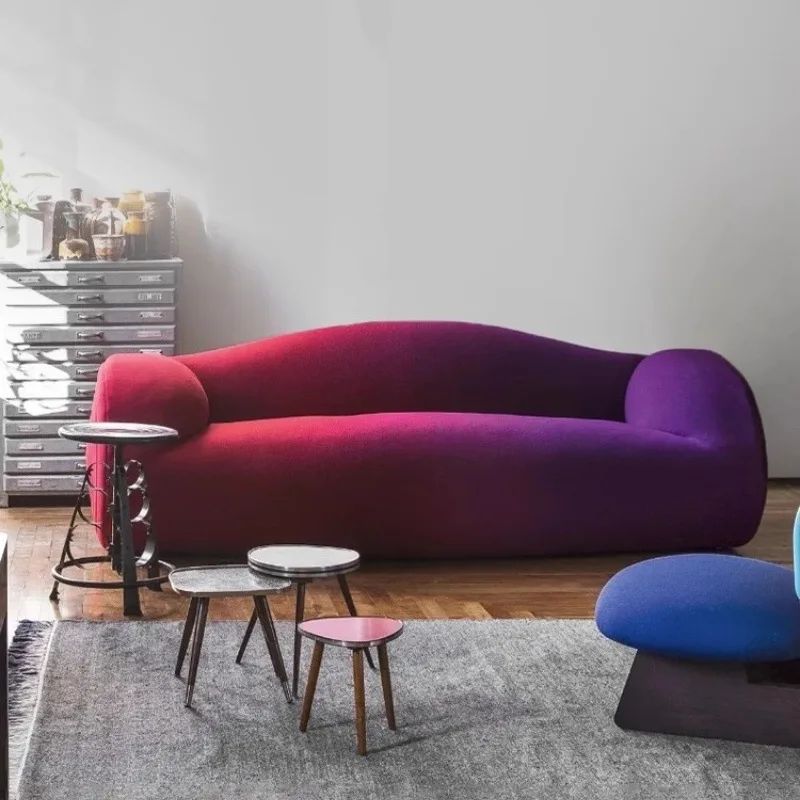 

Nordic light luxury special-shaped gradual change of color sofa leisure creative simple special-shaped sofa living room lobby