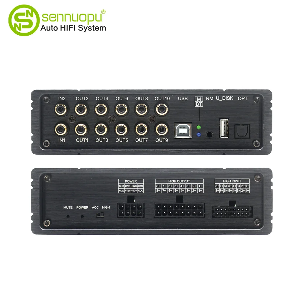 Processore Sennuopu Dsp Amplificatore audio per auto Amplificatore a 8 canali