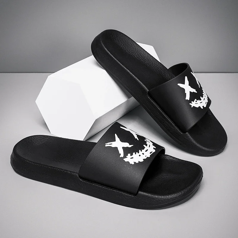 

Slippers For Men Worn Externally Summer Trendy Flip Flops Bathroom Non-skid Indoor And Home Sandals yeezy slides huaraches