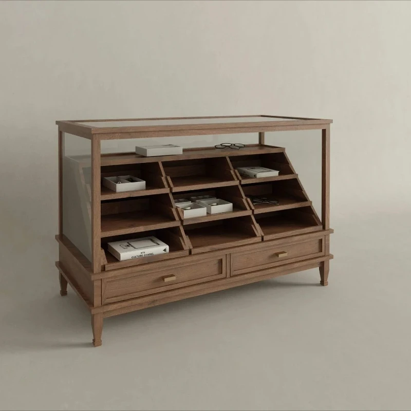 

K Glass Table Display Cabinet Museum Exhibition Hall Antique Jewelry Nakajima