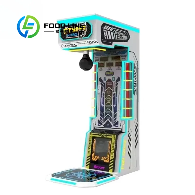 Boxer Punching Game Machine Works As Coin Operated Boxing Machine For Arcade Parks To Test Punch Strength With Punch Bag Arcade
