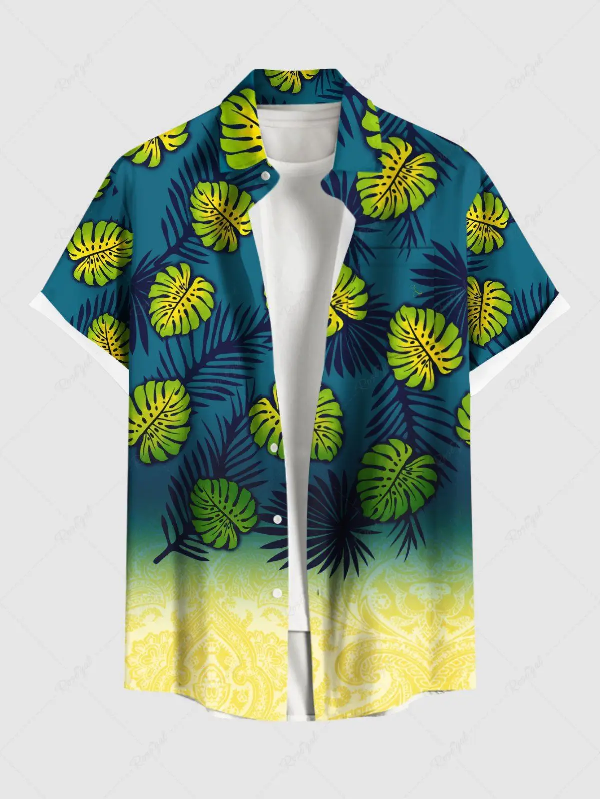 Hawaii Men's Shirt 3D Print Shirts Summer New Button Up Beach Vacation Shirt Short Sleeve Shirt Casual Shirt For Men Clothes