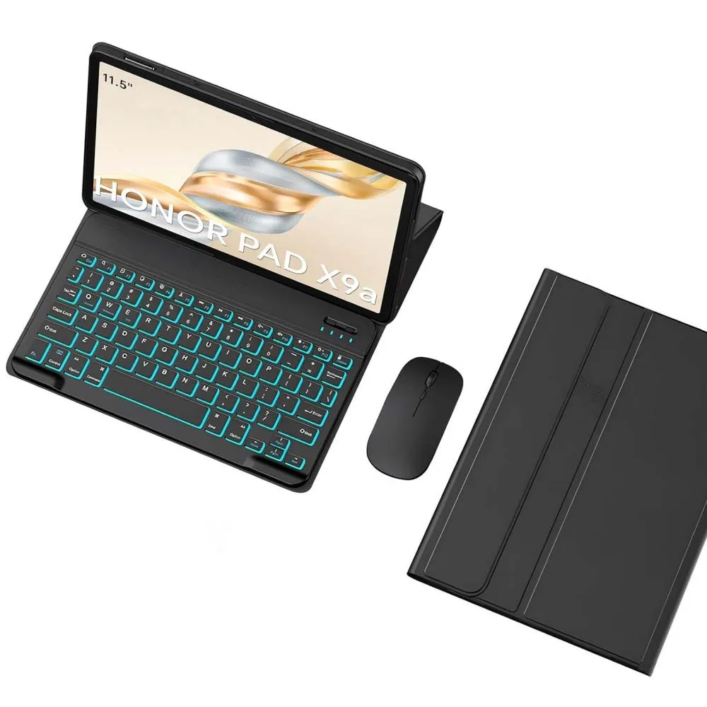 Backlit Touch Keyboard Tablet Case For Huawei Honor Pad X9a Case 11.5 Inch 2025 Tablets Wireless Keyboard Stand Detachable Funda