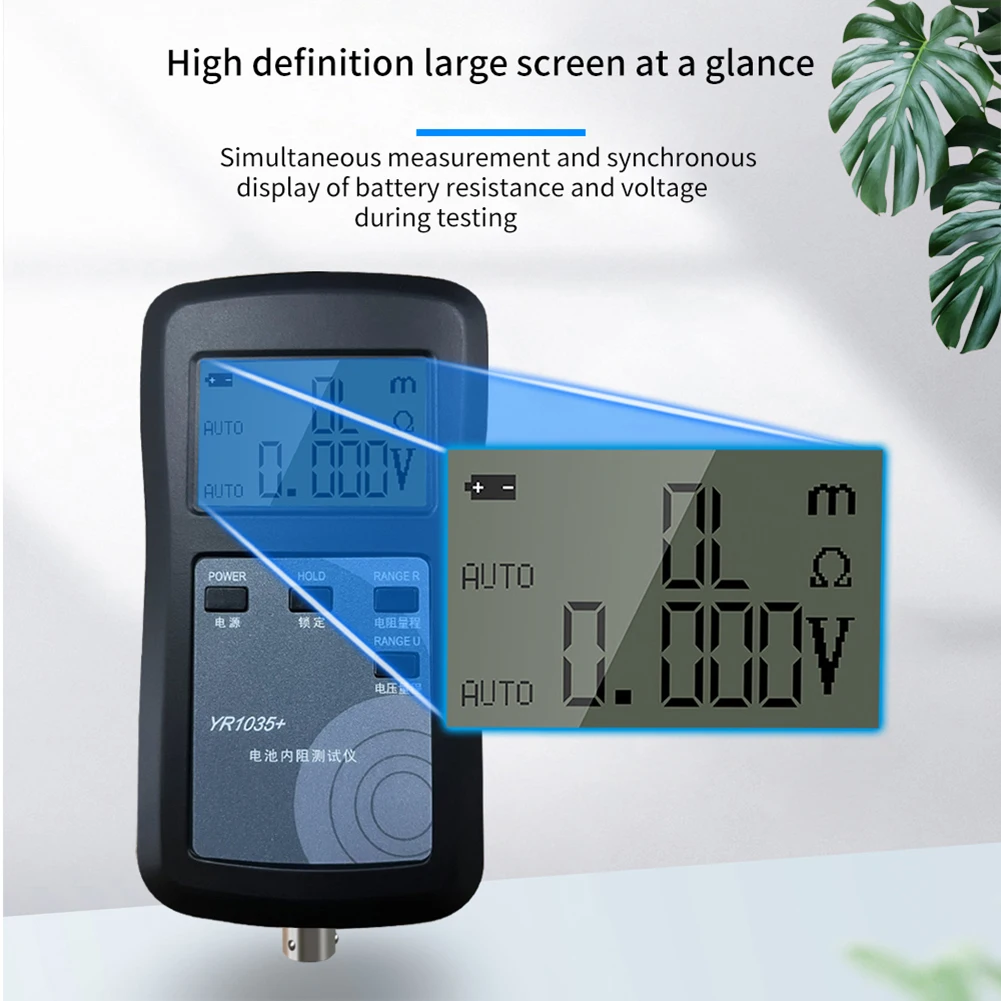 Yr1035 4-Draht digitales Innen widerstands prüfgerät 100V Batterie internes Ohm messgerät für ni-mh ni-cd Li-Ionen-Batterie