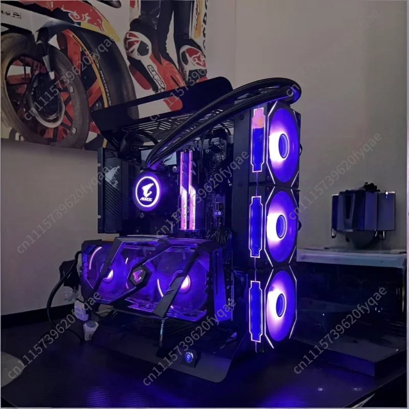 Open chassis 240/360 water-cooled air-cooled rack graphics card vertical computer host small chassis