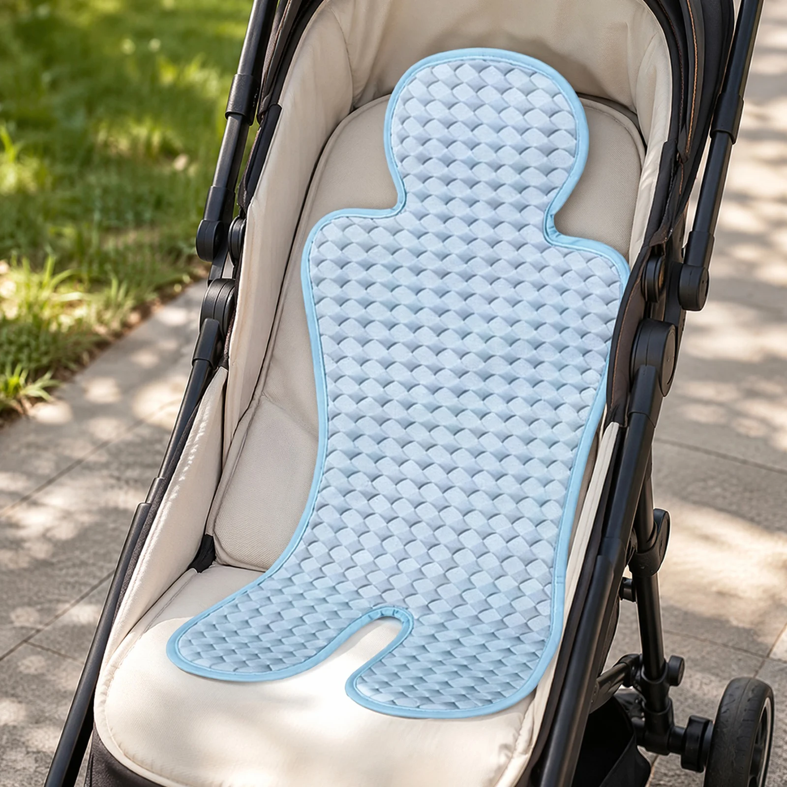 Foldable Baby Car Seat Pad Reusable Infant Stroller Cool Pad Washable Soft Baby Pushchair Cushion Fits Strollers/Crib/High Chair