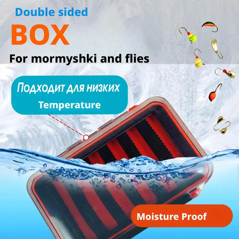 يطير صندوق صيد ل يطير الصيد سمك السلمون المرقط الوجهين مقاوم للماء خفيفة الوزن سهلة قبضة غطاء شفاف يطير الصيد إغراء صندوق تهزهز Fl E0x3 #3