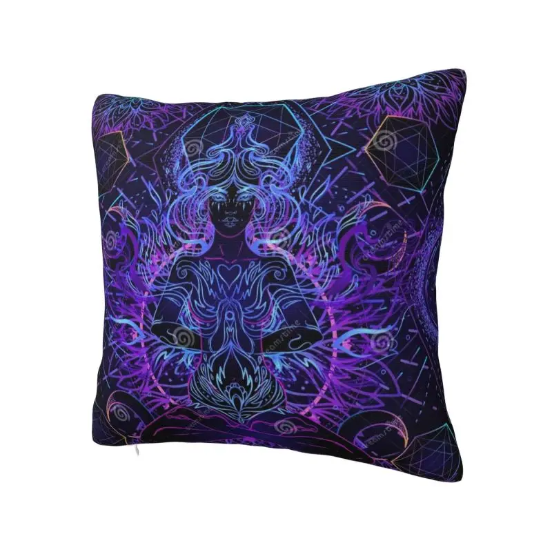 Custom Luxury India Mandala Zen Buddha Cushion Covers 40x40cm Soft Throw Pillow for Car Square Pillowcase Bedroom Decoration