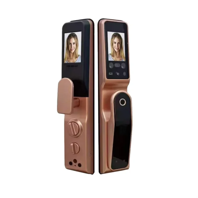 Automatic Access Smart Lock Tuya Wifi 3D Face Detection Recognition Biometric Door Lock With Camera