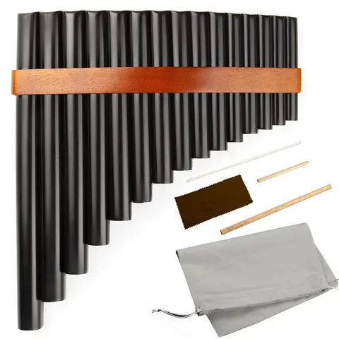 15 Pipes Bamboo Pan Flute G Key Pan Pipes Chinese Traditional Woodwind Musical Instrument
