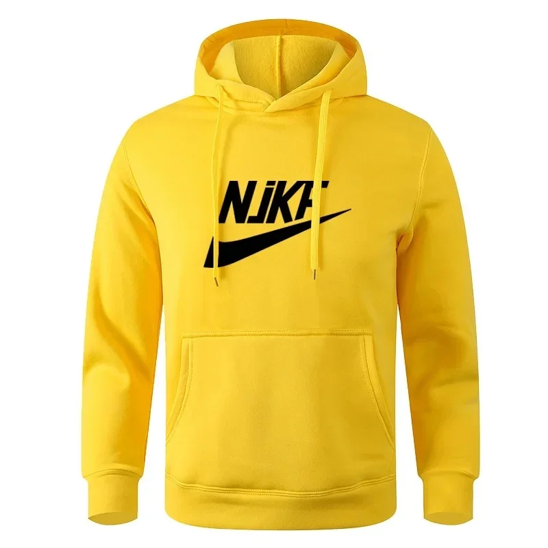 2025 European and American fashion fleece printed men's and women's hooded sweatshirt, casual multifunctional sports hooded swea