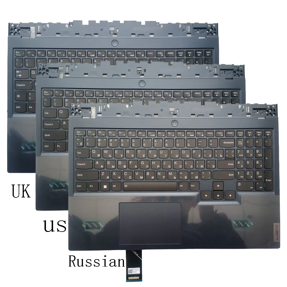 New US/UK/Russian Keyboard For Lenovo Legion 5-15ITH6H 15ITH6 15ACH6H 15ACH6 15ACH6A With Palmrest Upper Cover Case Backlight