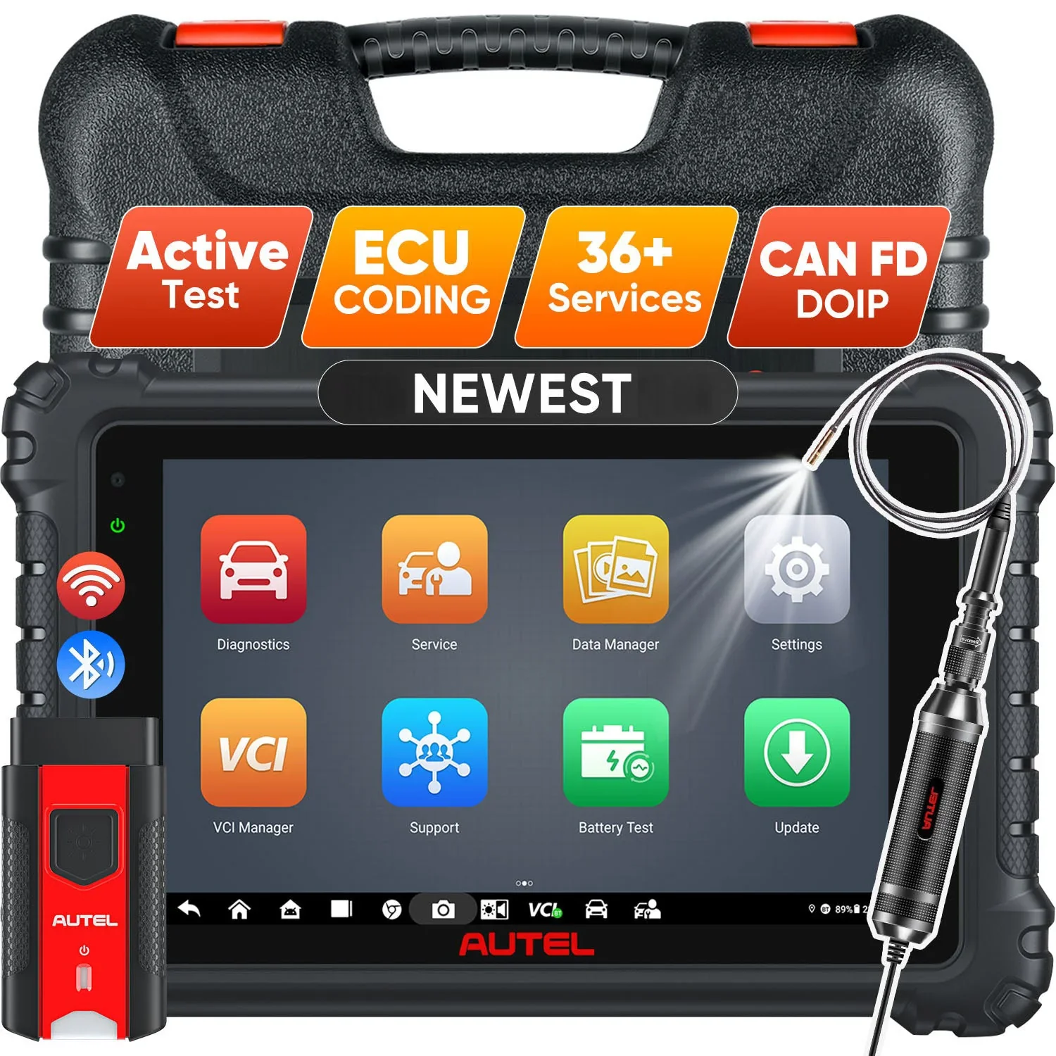 Autel MaxiCOM MK906Pro 2025 Nieuwste diagnosetool met geavanceerde ECU-codering, actieve test, 36 + diensten DoIP & CAN FD PK MS906 Pro