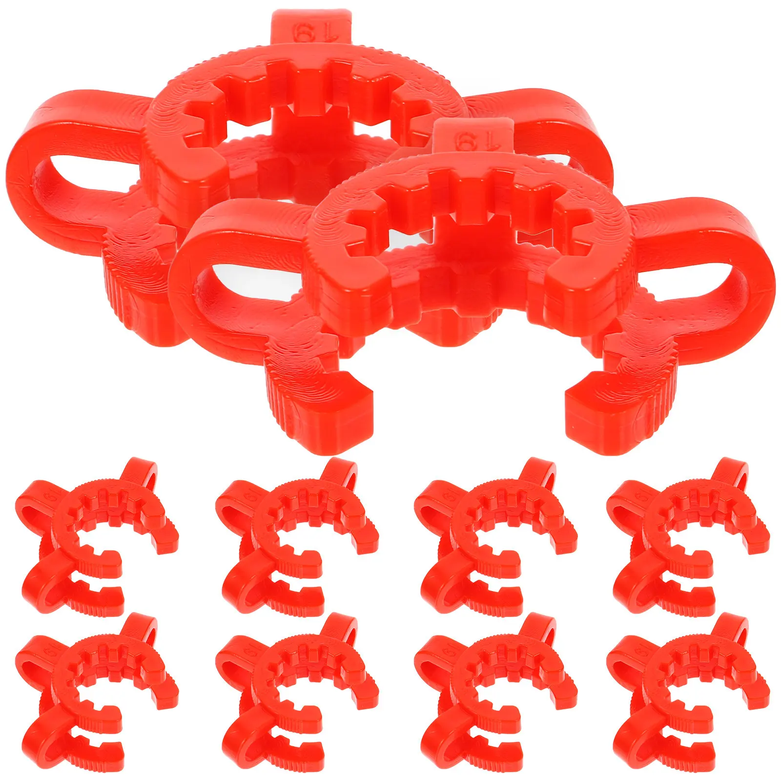 10Pcs Plastic Keck Clamps Premium Polyoxymethylene Laboratory Clips for Glass Ground Secure Conical Interface Laboratory