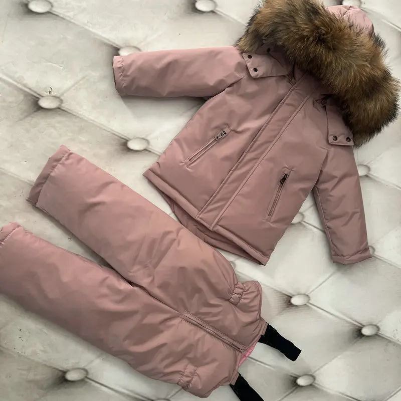New Children's Down and Cotton Jacket, Boys' Long Style, Girls' Winter Clothing, European and American Baby Thick Down Jacket