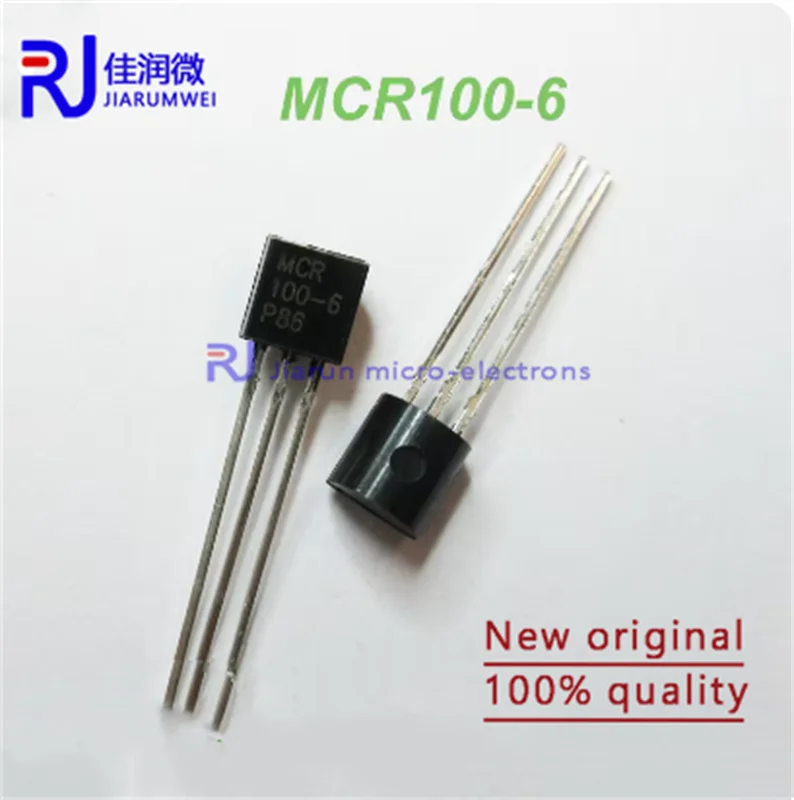 Free shipping 100pcs MCR100-6 100-6 MCR100 TO-92 SCRs 400V 800mA new original