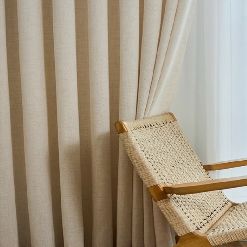 Linen Curtains for Living Dining Room Bedroom  Balcony Wardrobe Dustproof Gauze Fashionluxury Curtains Tulle Custom Size