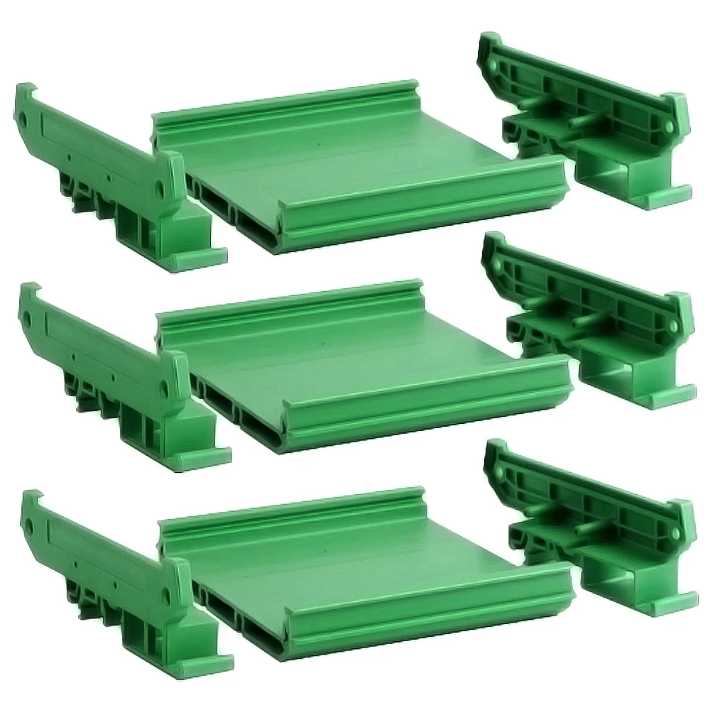 90mm Wide PCB Relay Module Rack Card Slot Electrical Circuit Board PLC Rail Base Installation Bracket Industrial Control Shell