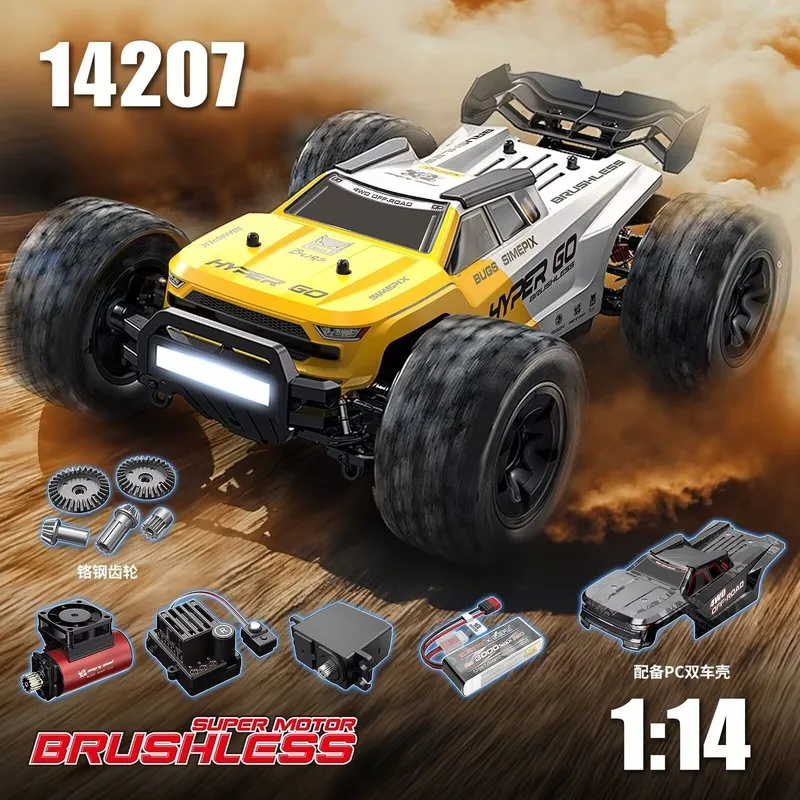 Mjx Hyper Go Brushless Rc Short Course Truck 4Wd High Speed Off Road Racing Drift 1 14 Scale Remote Control Hobby Car For Adults