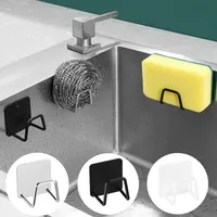 Kitchen Sponge Holder Sink Sponge Rack Stainless Steel Sponges Stand Drainer Sponges Sink Shelf for Knife Towel Holder Wall Hook