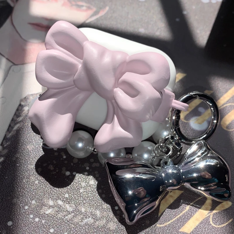 

Bubble Bowknot Matte Series Earphone Case for Airpods Pro/AirPods 4 Custom 3D Resin Decoration Originality Earphone Case Gift